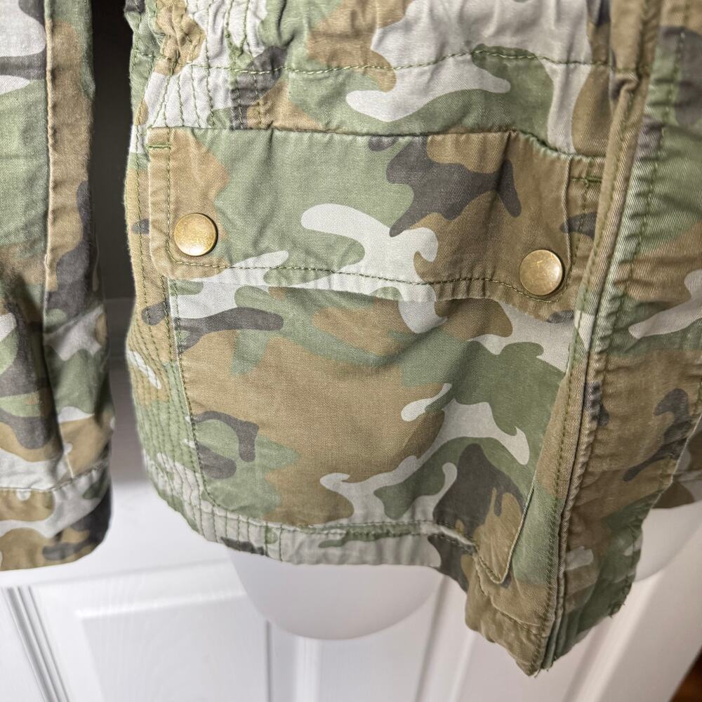 Cotton Camo Utility Jacket Military Drawstring Waist Cargo Gorpcore - Picture 6 of 11